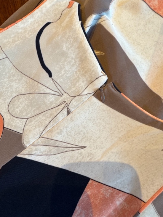 Ann Taylor Factory Dress Womens Size 10 Floral Sleeveless A-Line Coral And Navy - Picture 5 of 6